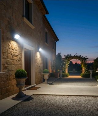 2x Fari Solare 200W LED Esterno Pannello Solare