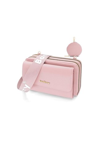 Bolso Bandolera Baellerry Rosa Cuero Mujer