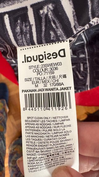 Chaqueta Desigual Roja Talla M