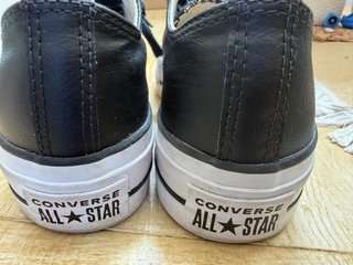 Converse Piel Negra Plataforma