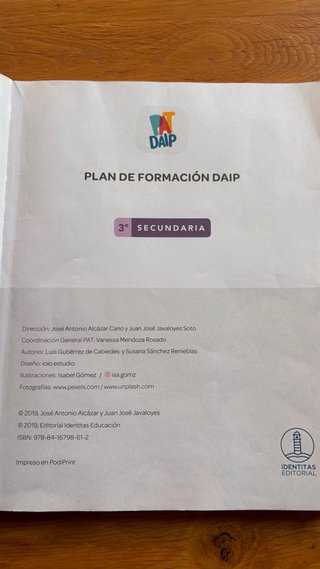 Plan de Formación DAIP de 3º ESO