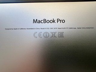 MacBook Pro Retina A1502 512GB Plata