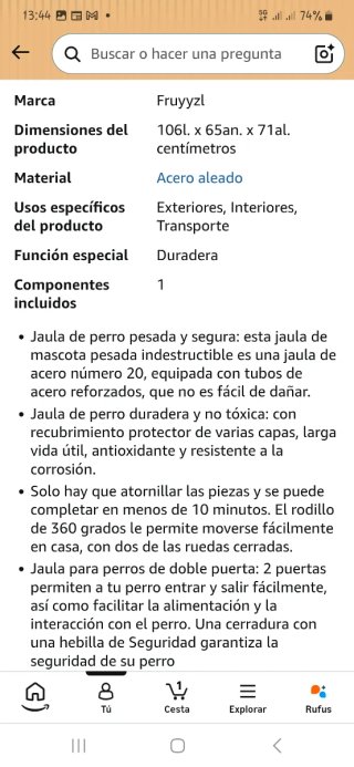 Jaula para perros grande