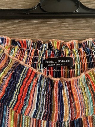 Pantaloni larghi a righe multicolor