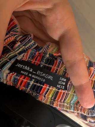 Pantaloni larghi a righe multicolor