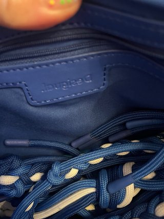 Bolso Desigual Azul y Blanco