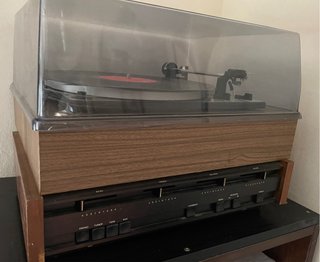 Set audio Dual 1224 vintage con amplificatore e altoparlanti