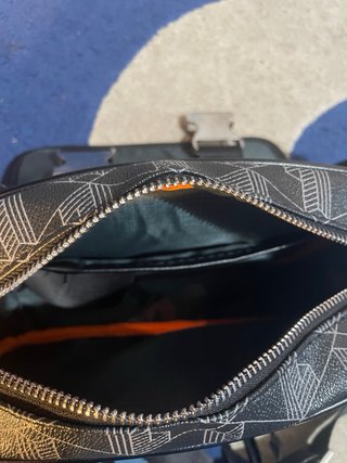 Borsello Lacoste nero e grigio monogram