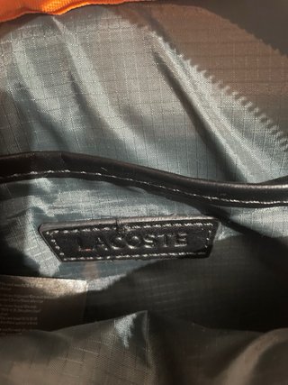 Borsello Lacoste nero e grigio monogram
