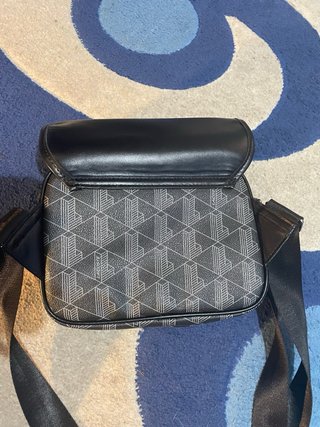 Borsello Lacoste nero e grigio monogram