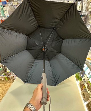 Paraguas con ventilador incorporado