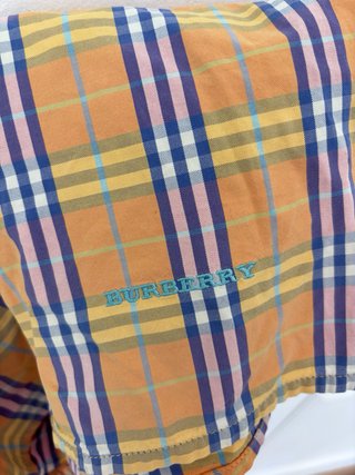 Bañador Burberry Cuadros Naranja Multicolor