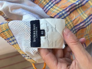 Bañador Burberry Cuadros Naranja Multicolor