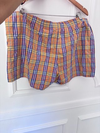 Bañador Burberry Cuadros Naranja Multicolor