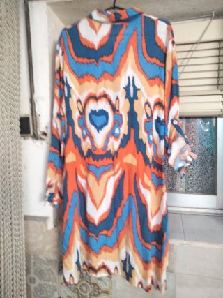 Vestido camisero estampado talla 48