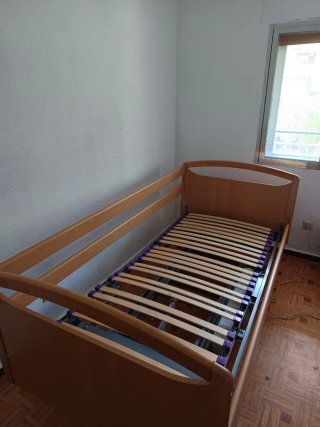 Cama eléctrica reclinable madera