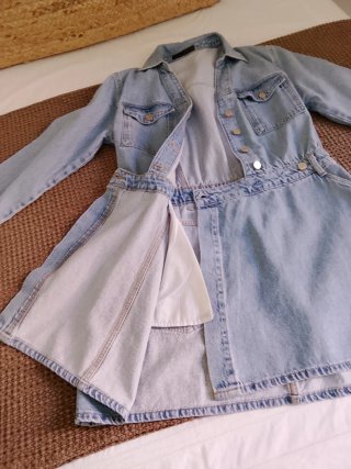 Vestido vaquero Zara manga larga