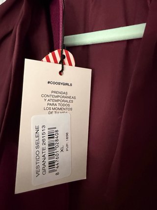 Vestido COOSY Selene granate XL NUEVO con etiqueta