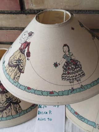 Pantallas de lámpara vintage con dibujo