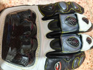 Guantes de moto de cuero