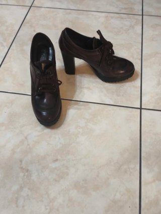 Scarpe donna vera pelle marroni