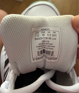 Zapatillas K-Swiss Blancas y Turquesa