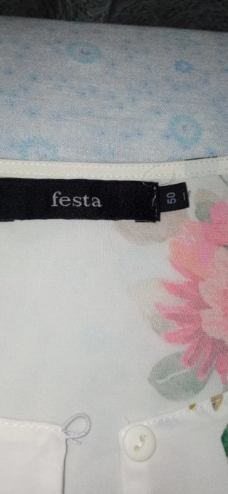 Camisa Festa floral blanca talla 50