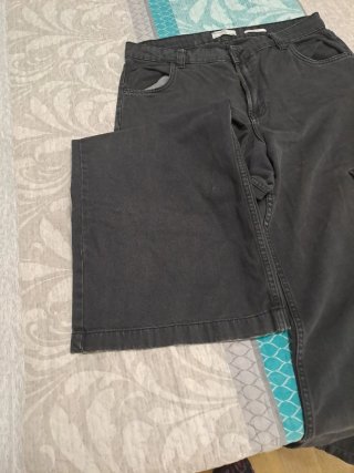 Pantalón cargo Bershka negro/gris
