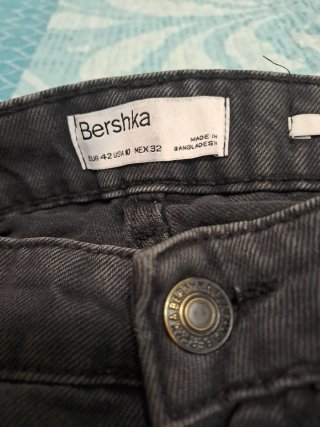 Pantalón cargo Bershka negro/gris
