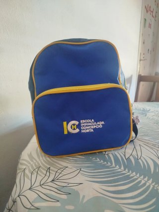 Mochila Escolar IC Horta Azul y Amarillo