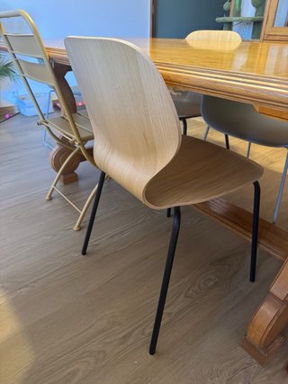 Pack 2 Sillas Comedor Ikea Madera y Metal