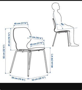 Pack 2 Sillas Comedor Ikea Madera y Metal