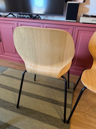 Pack 2 Sillas Comedor Ikea Madera y Metal