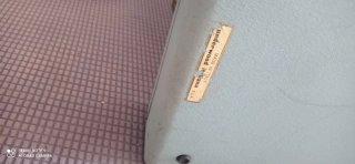 Máquina de escribir antigua azul