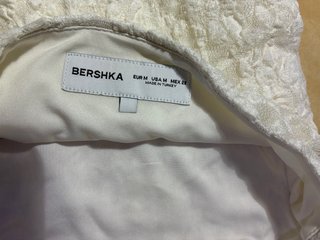 Vestido Bershka blanco M