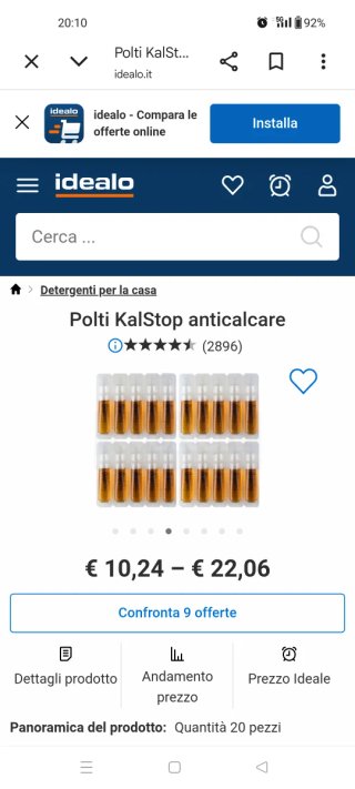 Polti Kalstop Anticalcare 20x5ml Polti Kalstop, un