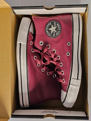 Converse All Star Piel Cereza Talla 37.5
