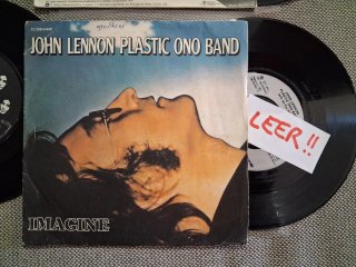 John Lennon LEER: lote 4 discos vinilo 7" 45 rpm