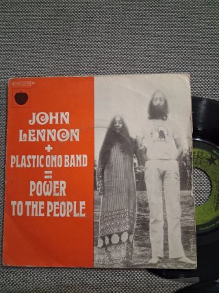 John Lennon LEER: lote 4 discos vinilo 7" 45 rpm