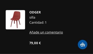 Silla comedor roja Ikea.