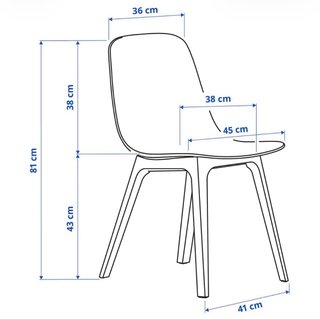 Silla comedor roja Ikea.
