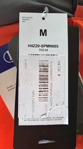 Pantaloni sci uomo 4F arancioni