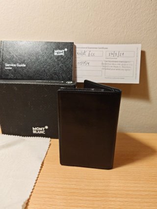 Tarjetero Montblanc Piel 6cc Negro