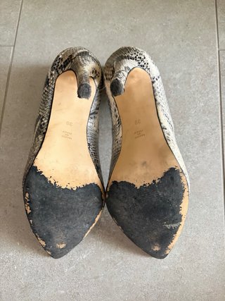 Décolleté Donna Conte effetto pitonato vera pelle