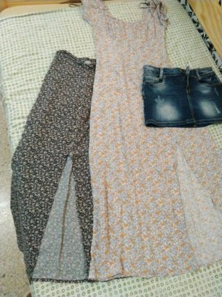 Lote 3 prendas florales y vaquera Talla XS