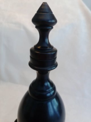 Antico set di liquori in legno con 6 bicchieri