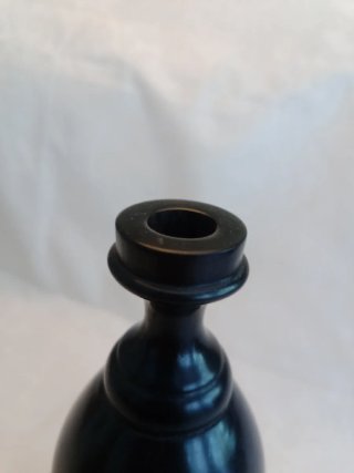 Antico set di liquori in legno con 6 bicchieri