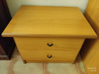 Cómoda y 2 Mesitas de Noche Madera