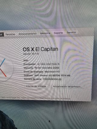 Apple iMac 27 16GB RAM / 256GB SSD i5