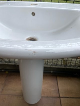 Lavamanos de porcelana blanco